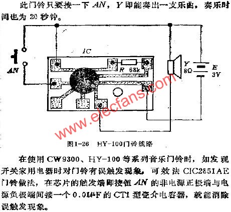 HY-100門鈴線路 www.greenbey.cn