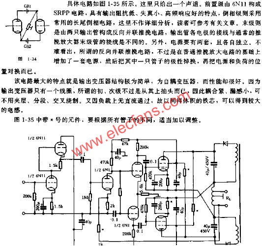 膽機(jī)推挽功放電路  www.greenbey.cn