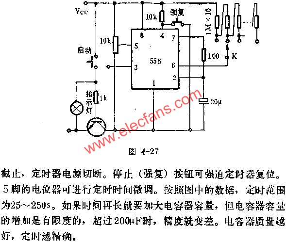 時(shí)基集成電路組成精確定時(shí)器電路圖  www.greenbey.cn