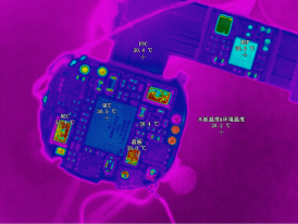 藍牙耳機內部電路板溫度分布