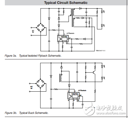 lytswitch大功率LED驅(qū)動IC系列LYT4217E