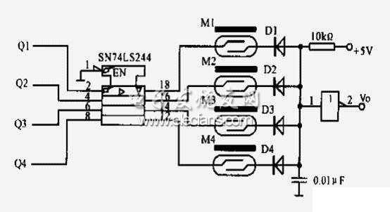 多干簧管開關(guān)信號輸入原理電路