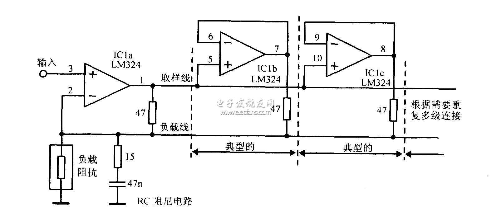 多個(gè)運(yùn)放并聯(lián)的電路