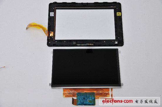 從觸摸屏和支撐架分離出來的顯示器