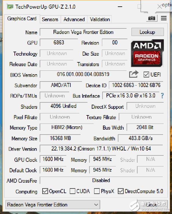AMD旗艦卡Radeon Vega Frontier專(zhuān)業(yè)卡首發(fā)跑分：跑不過(guò)GTX1080