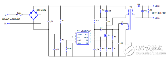 ZSLS7031具有有源PFC的隔離和非隔離反激式led驅(qū)動案例