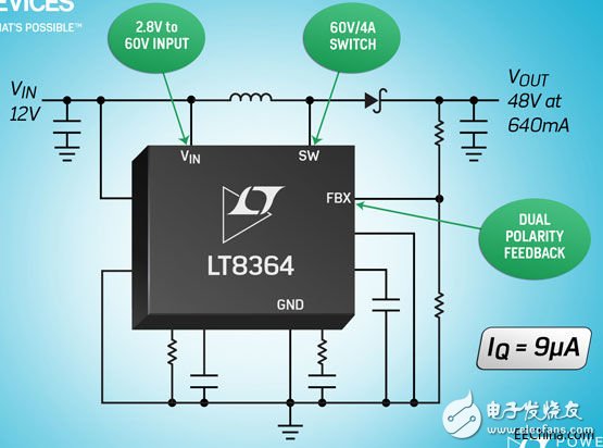 ADI 推出 Power by Linear 的 LT8364 該器件是一款電流模式、2MHz 升壓型 DC/DC 轉(zhuǎn)換器